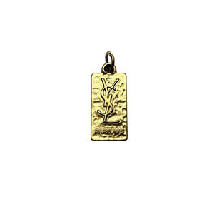Vintage YSL Yves St Laurent Parfum Women's Bag Tag BRACELET Gold Tone CHARM